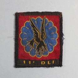 INSIGNE TISSU PARACHUTISTES COLONIAUX 11 ème DLI DIVISION LEGERE D'INTERVENTION 1960 ALGERIE