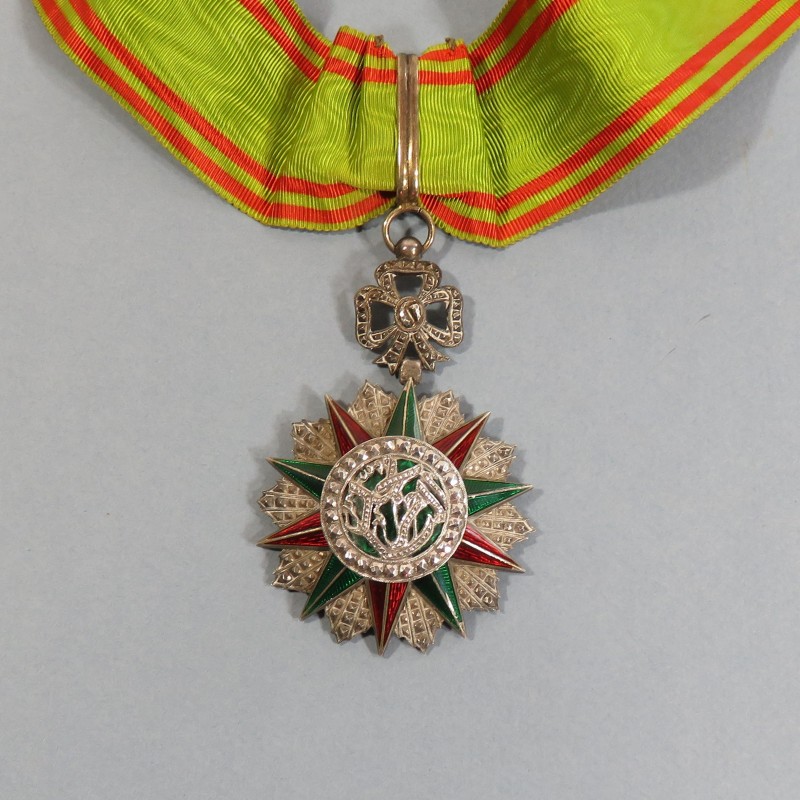 TUNISIE MEDAILLE DE COMMANDEUR DE L'ORDRE TUNISIEN DU NICHAN IFTIKHAR MUHAMMAD EL NACEUR 1906-1922