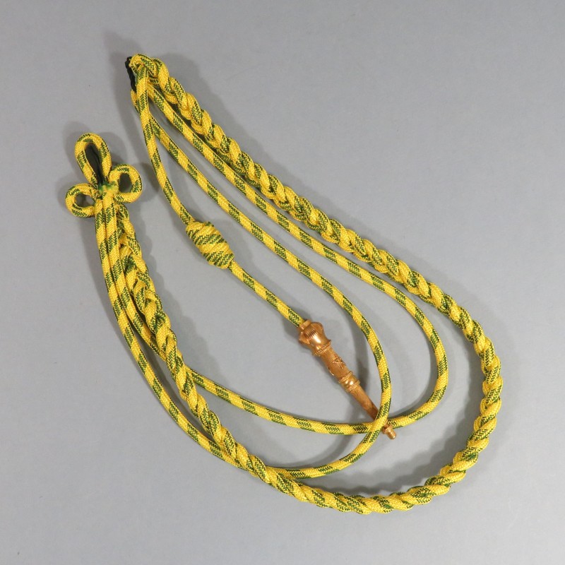 FOURRAGERE FANTAISIE DE LA MEDAILLE MILITAIRE FABRICATION ANCIENNE 1930 1940 FERRET DORE DES REGIMENTS DE TIRAILLEURS MAROCAINS