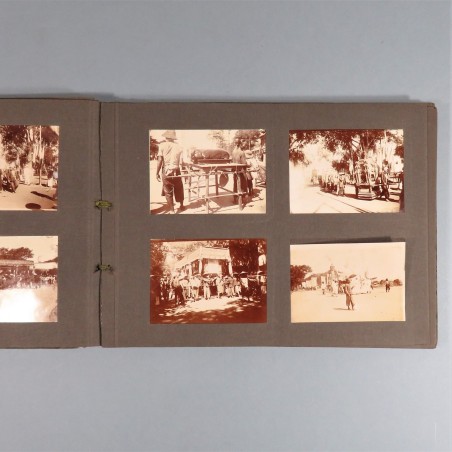 ALBUM PHOTOS SOUVENIR D'INDOCHINE TONKIN DEFILES ANAMITES TONKIN FETES COLONIES VERS 1900 1920