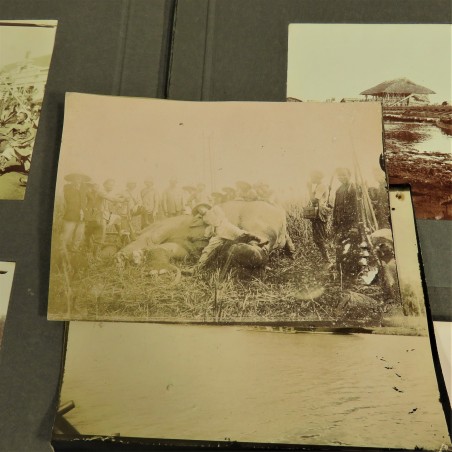 ALBUM PHOTOS SOUVENIR D'INDOCHINE TONKIN DEFILES ANAMITES TONKIN FETES COLONIES VERS 1900 1920