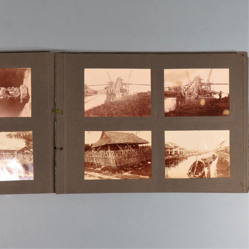 ALBUM PHOTOS SOUVENIR D'INDOCHINE TONKIN DEFILES ANAMITES TONKIN FETES COLONIES VERS 1900 1920