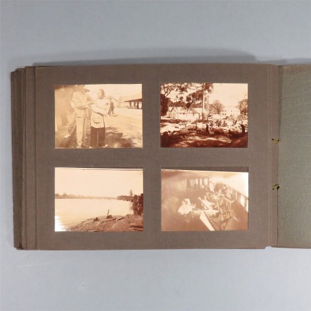 ALBUM PHOTOS SOUVENIR D'INDOCHINE TONKIN DEFILES ANAMITES TONKIN FETES COLONIES VERS 1900 1920