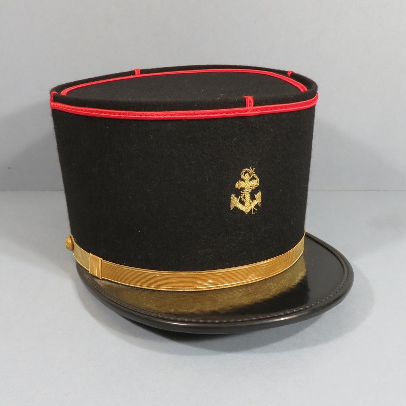 KEPI DE SOUS-OFFICIER INFANTERIE ET ARTILLERIE COLONIALE TROUPES DE MARINES ANCRE ANNEES 1960 -1970 TAILLE 55