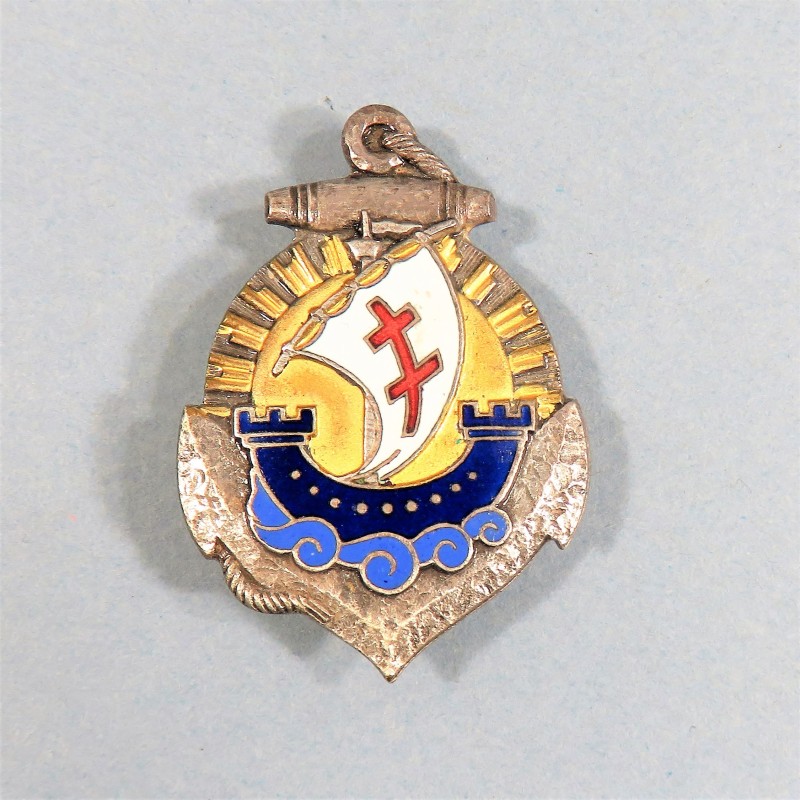 INSIGNE MILITAIRE DE LA 2 ème DIVISION COLONIALE EN EXTREME ORIENT FABRICATION DRAGO BERANGER INDOCHINE