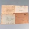 LOT DE 4 LETTRES POSTALES COURRIER ANNEES 1940 A 1944 TIMBRES IIIème REICH FELDPOST AVEC CORRESPONDANCE