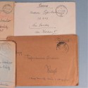 LOT DE 4 LETTRES POSTALES COURRIER ANNEES 1940 A 1944 TIMBRES IIIème REICH FELDPOST AVEC CORRESPONDANCE