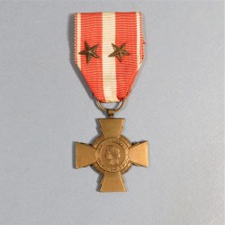 FRANCE MEDAILLE CROIX DE LA VALEUR MILITAIRE AVEC DEUX CITATIONS FRENCH CROSS FOR MILITARY VALOR