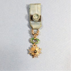 BENIN REDUCTION EN OR ET BRILLANTS DE LA MEDAILLE DE COMMANDEUR DE L'ORDRE DE L'ETOILE NOIRE °