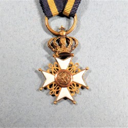 PAYS BAS REDUCTION EN OR DE LA MEDAILLE DE CHEVALIER DE L'ORDRE DU LION NEERLANDAIS LION NEDERLAND ORDER °