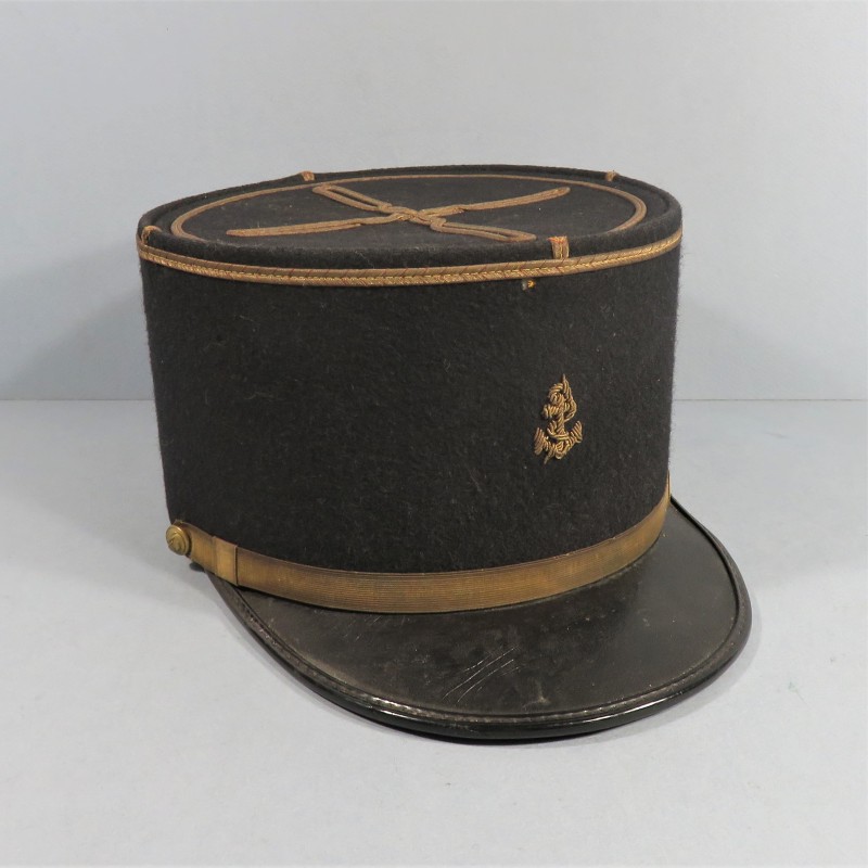 KEPI D'ADJUDANT CHEF INFANTERIE ET ARTILLERIE COLONIALE TROUPES DE MARINES ANCRE ANNEES 1960 -1970 TAILLE 55