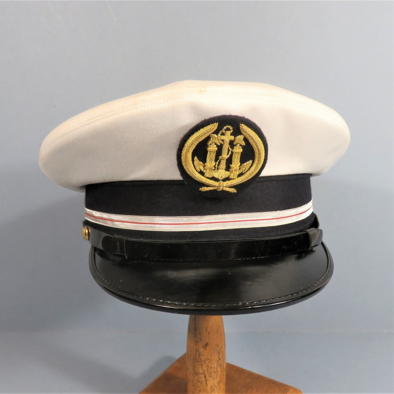 CASQUETTE MARINE DE CONTROLEUR DES DOUANES MARITIMES ANNEES 1980 TAILLE 58 FABRICANT BALSAN