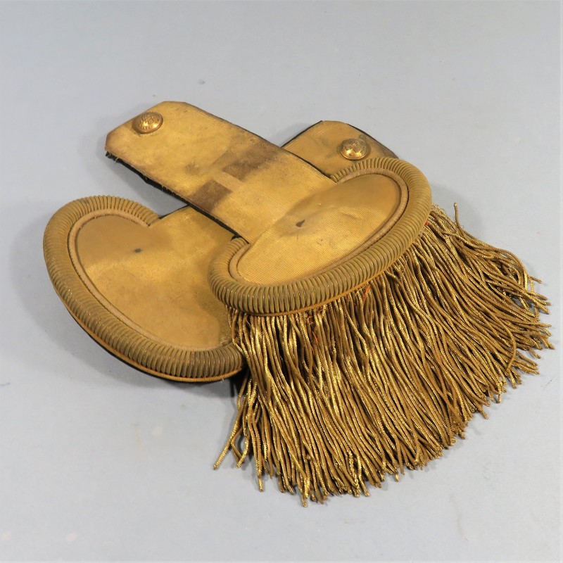 EPAULETTES DE LIEUTENANT OU SOUS LIEUTENANT OFFICIER DES SAPEURS POMPIERS DE PARIS SECOND EMPIRE ET 1900