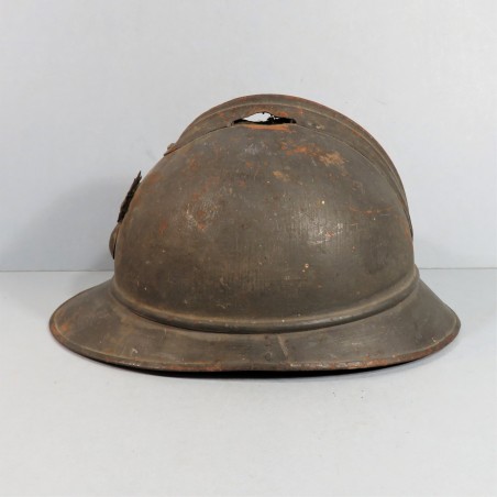 CASQUE ADRIAN MODELE 1915 INFANTERIE CAVALERIE LEGION COMPLET GUERRE 1914-1918 POILUS DE VERDUN JUS DE GRENIER