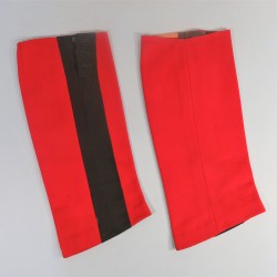 BAS DE PANTALON CULOTTE AMOVIBLES D'OFFICIER REGIMENT D'INFANTERIE TROISIEME REPUBLIQUE DRAP ROUGE BANDES NOIR