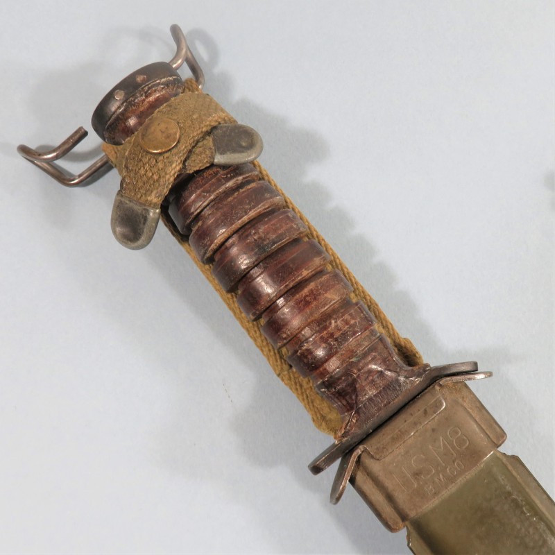 COUTEAU DE COMBAT USM3 CAMILLUS MARQUAGE GARDE FOURREAU USM8  B.M.CO. NUMEROTE SUR LE POMMEAU