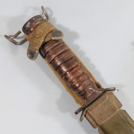 COUTEAU DE COMBAT USM3 CAMILLUS MARQUAGE GARDE FOURREAU USM8  B.M.CO. NUMEROTE SUR LE POMMEAU