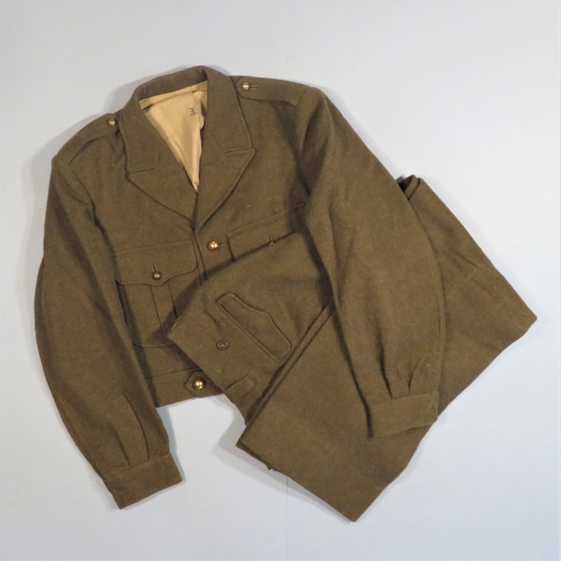 UNIFORME MODELE 1946 TOUTES ARMES BOUTONS LISSES TIRAILLEURS VESTE BLOUSON ET PANTALON 1947 - 1950 EFFETS DEJEUX