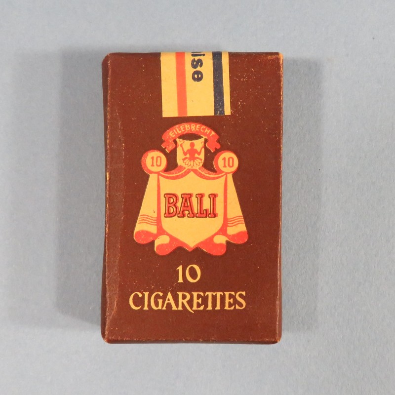 PAQUET DE 10 CIGARETTES MILITAIRE ARMEE FRANCAISE DE LA MARQUE BALI POUR RATION FAB SARRE ANNEES 1930