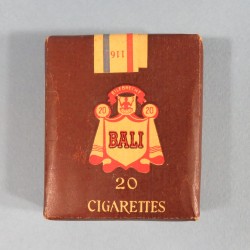 PAQUET DE 20 CIGARETTES MILITAIRE ARMEE FRANCAISE DE LA MARQUE BALI POUR RATION FAB SARRE ANNEES 1930