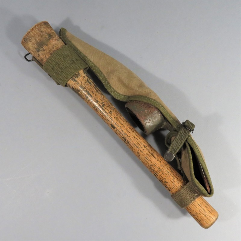 PIOCHE INDIVIDUELLE US 1943 AVEC SA HOUSSE US 1944 EQUIPEMENT INDIVIDUEL DU GI MILITARIA WW2 PIOCHON