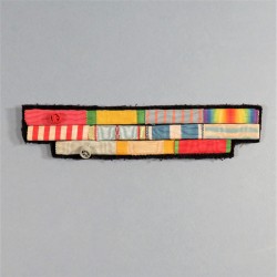 BARRETTE DE RAPPEL D'UN PLACARD DE 11 MEDAILLES D'UN ANCIEN OFFICIER DE LA GUERRE 1914 1918 1939 1945 ETOILE NOIRE ANAM CAMBODGE