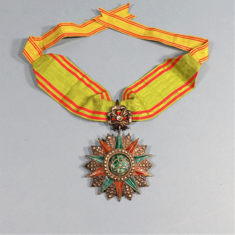 TUNISIE MEDAILLE DE COMMANDEUR DE L'ORDRE TUNISIEN DU NICHAN IFTIKHAR MUHAMMAD EL NACEUR 1906-1922