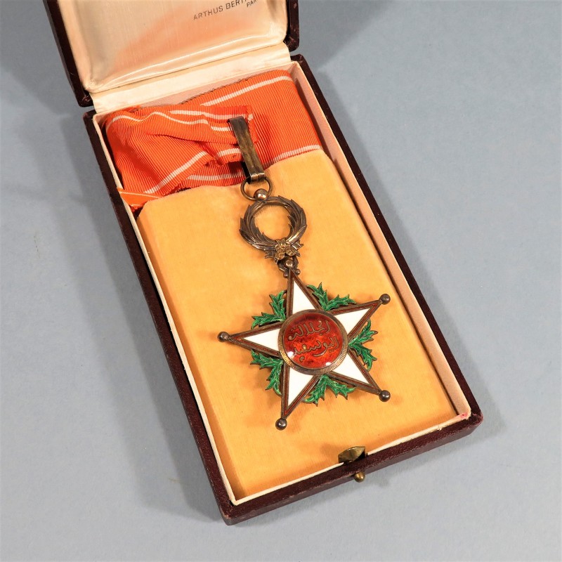 MAROC MEDAILLE DE COMMANDEUR DE L'ORDRE DU OUISSAM ALAOUITE FAB. ARTHUS BERTRAND WISSAM MOROCCO