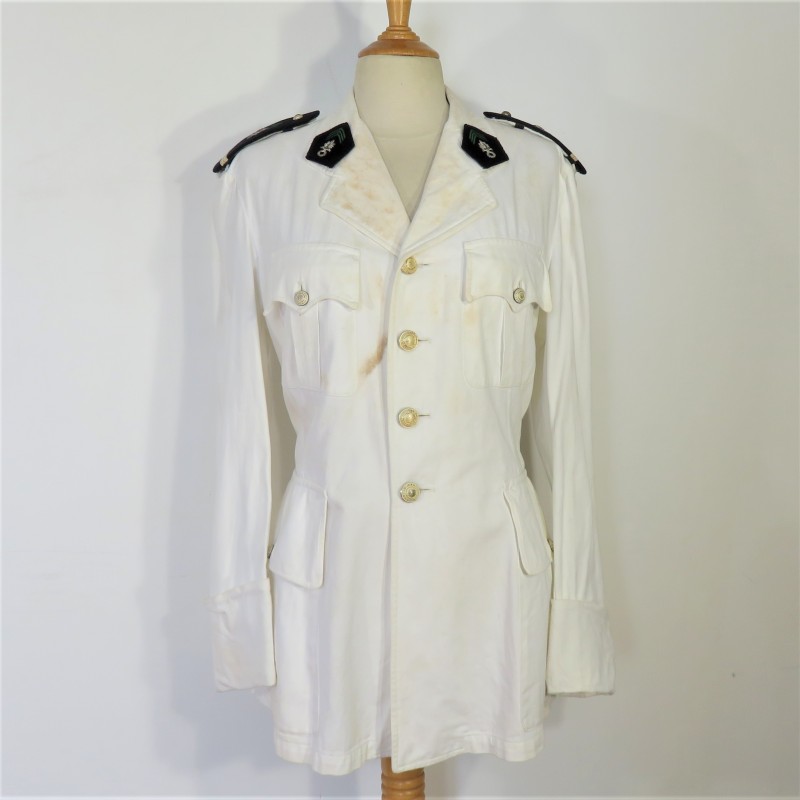 VESTE BLANCHE D'UNIFORME D'UN ADJUDANT DU REC CAVALERIE LEGION ETRANGERE ESPL ANNEES 1950 - 1970