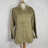 CHEMISE AMERICAINE US OFFICIER MODELE BEIGE 1941 TAILLE US 15.1/4 33 ARMEE FRANCAISE INDOCHINE DATEE 1946