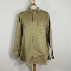 CHEMISE AMERICAINE US OFFICIER MODELE BEIGE 1941 TAILLE US 15.1/2 33 ARMEE FRANCAISE INDOCHINE DATEE 1946