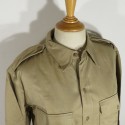 CHEMISE AMERICAINE US OFFICIER MODELE BEIGE 1941 TAILLE US 15.1/2 33 ARMEE FRANCAISE INDOCHINE DATEE 1946
