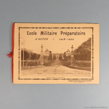 ALBUM PHOTOS REGIMENTAIRE SOUVENIR DE L'ECOLE MILITAIRE PREPARATOIRE D'AUTUN 1928-1929