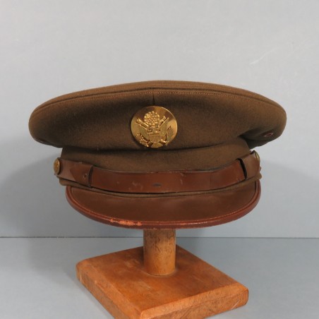 CASQUETTE MODELE US TROUPE SERVICE CAP TENUE DE SORTIE MILITARIA USA WW2 TAILLE 56 - US 7 AVEC SA PROTECTION