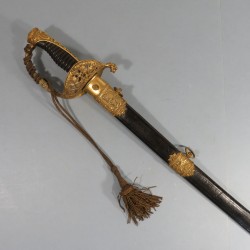 SABRE D'OFFICIER DE MARINE OU OFFICIER SUPERIEUR MODELE 1853 AVEC ANCRES ET COURONNES MANUFACTURE DE KLINGENTHAL