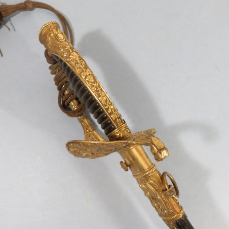 SABRE D'OFFICIER DE MARINE OU OFFICIER SUPERIEUR MODELE 1853 AVEC ANCRES ET COURONNES MANUFACTURE DE KLINGENTHAL