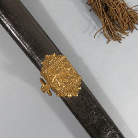 SABRE D'OFFICIER DE MARINE OU OFFICIER SUPERIEUR MODELE 1853 AVEC ANCRES ET COURONNES MANUFACTURE DE KLINGENTHAL