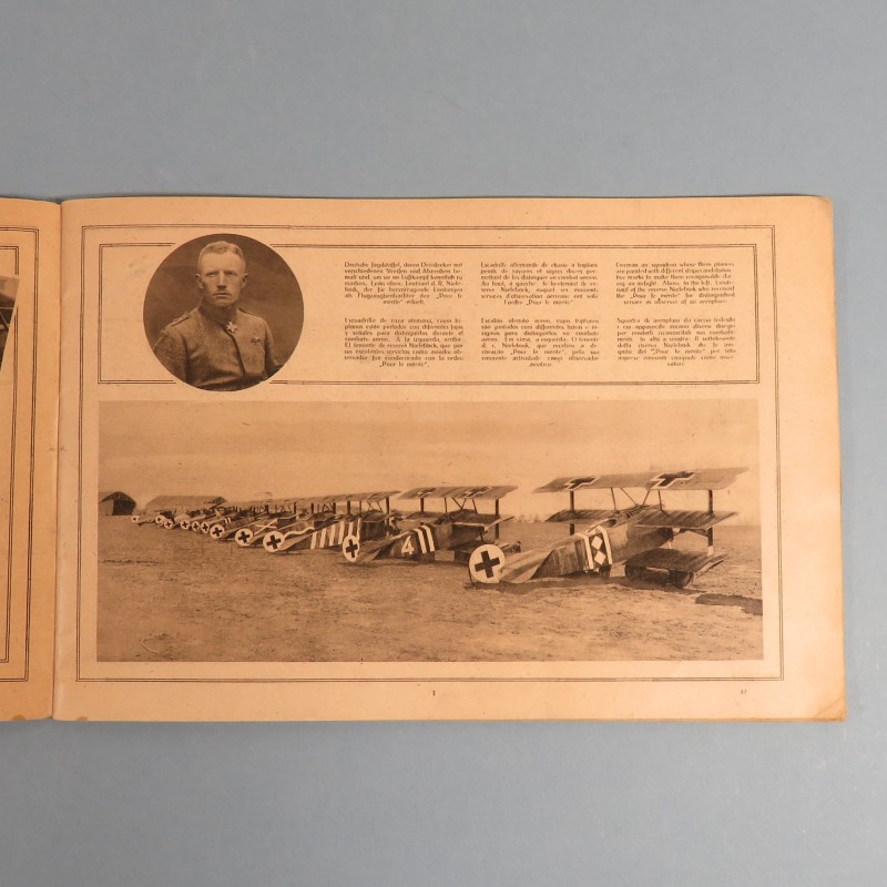 ALBUM DE LA GRANDE GUERRE PROPAGANDE ALLEMANDE N° 42 1918 PHOTOS ET LEGENDES EN PLUSIEURS LANGUES PILOTE