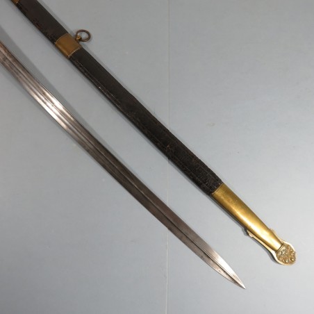 SABRE D'OFFICIER DE MARINE MODELE 1853 AVEC ANCRES ET COURONNES MANUFACTURE DE KLINGENTHAL NAPOLEON III