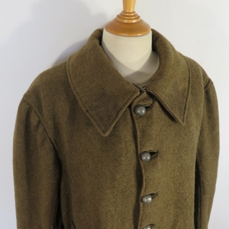 MANTEAU OU CAPOTE TROUPES MONTEES MODELE 1920 DRAP TROUPE KAKI BOUTONS BLANCS CAVALERIE RCC