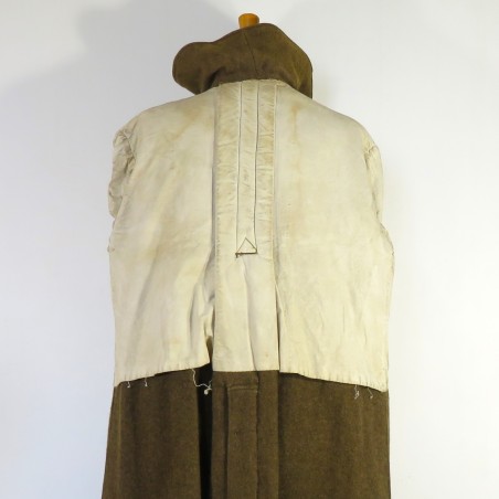 MANTEAU OU CAPOTE TROUPES MONTEES MODELE 1920 DRAP TROUPE KAKI BOUTONS BLANCS CAVALERIE RCC