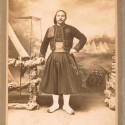 PHOTO CARTONNEE D'UN CAPORAL DES ZOUAVES VERS 1870 1914 PHOTOGRAPHE J.ADAMO A TUNIS