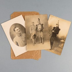 ENSEMBLE DE 3 PHOTOS CARTE POSTALE DU 7 ème REGIMENT DE CUIRASSIER ET 17 ème REGIMENT D'INFANTERIE 1914 1918