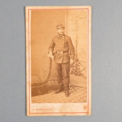 PHOTO CDV D'UN OFFICIER MEDECIN GARDE MOBILE OU NATIONAL INFANTERIE SECOND EMPIRE FRANCS TIREURS 1870-1871