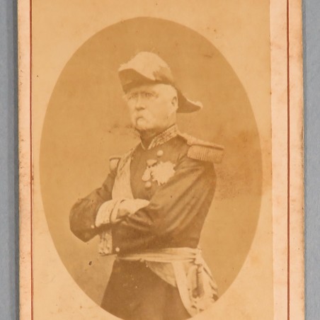 PHOTO CDV DU GENERAL MARECHAL D'EMPIRE PATRICE DE MAC MAHON DUC DE MAGENTA AVEC DEDICASSE PHOTO E. APPERT PARIS