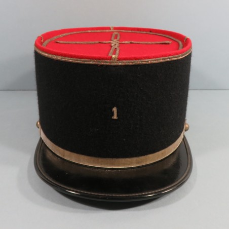 KEPI ADJUDANT DU 1 er REGIMENT DE CUIRASSIERS OU DE DRAGON CAVALERIE ANNEES 1960 TAILLE 57