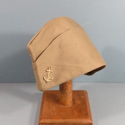 CALOT BEIGE SABLE MODELE 1957 INFANTERIE COLONIALE TROUPES DE MARINE AVEC ANCRE TAILLE 59