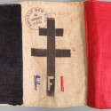 BRASSARD RESISTANT F.F.I. VILLE DE TAVERNY SEINE ET OISE FORCES FRANCAISES DE L'INTERIEUR 1944-1945
