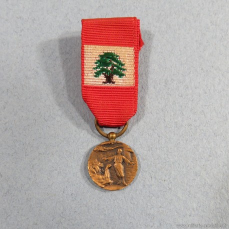 LIBAN REDUCTION DE LA MEDAILLE DU MERITE LIBANAIS LEBANESE ORDER OF MERITE CLASSE BRONZE °