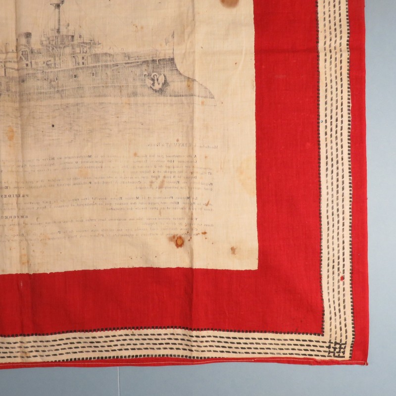 MOUCHOIR D'INSTRUCTION DE LA MARINE LE POTHUAU CUIRASSIER DE 1 ère CLASSE 1895